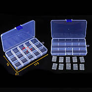 15-секційний органайзер з регульованими відсіками білий, фото 6