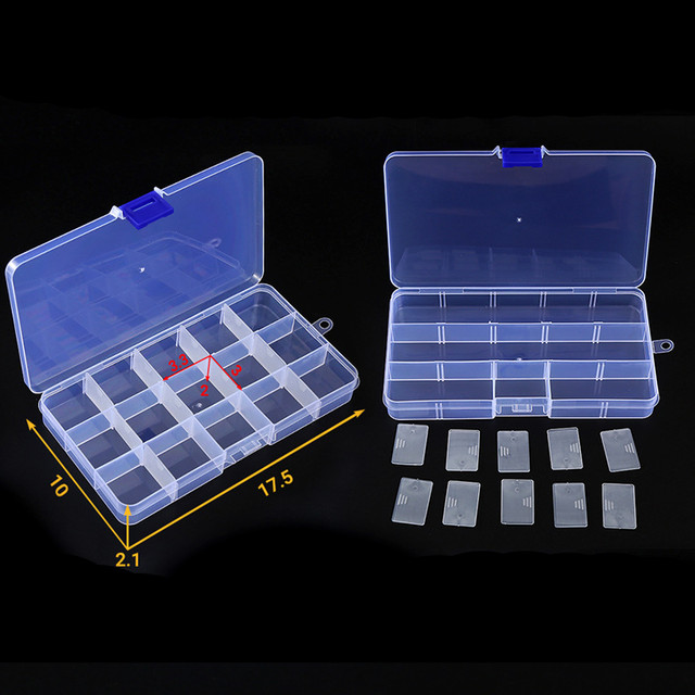  15-секційний органайзер з регульованими відсіками білий