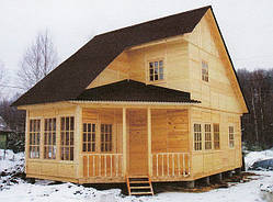 Присадибний дерев'яний-каркасний будинок 7х6.