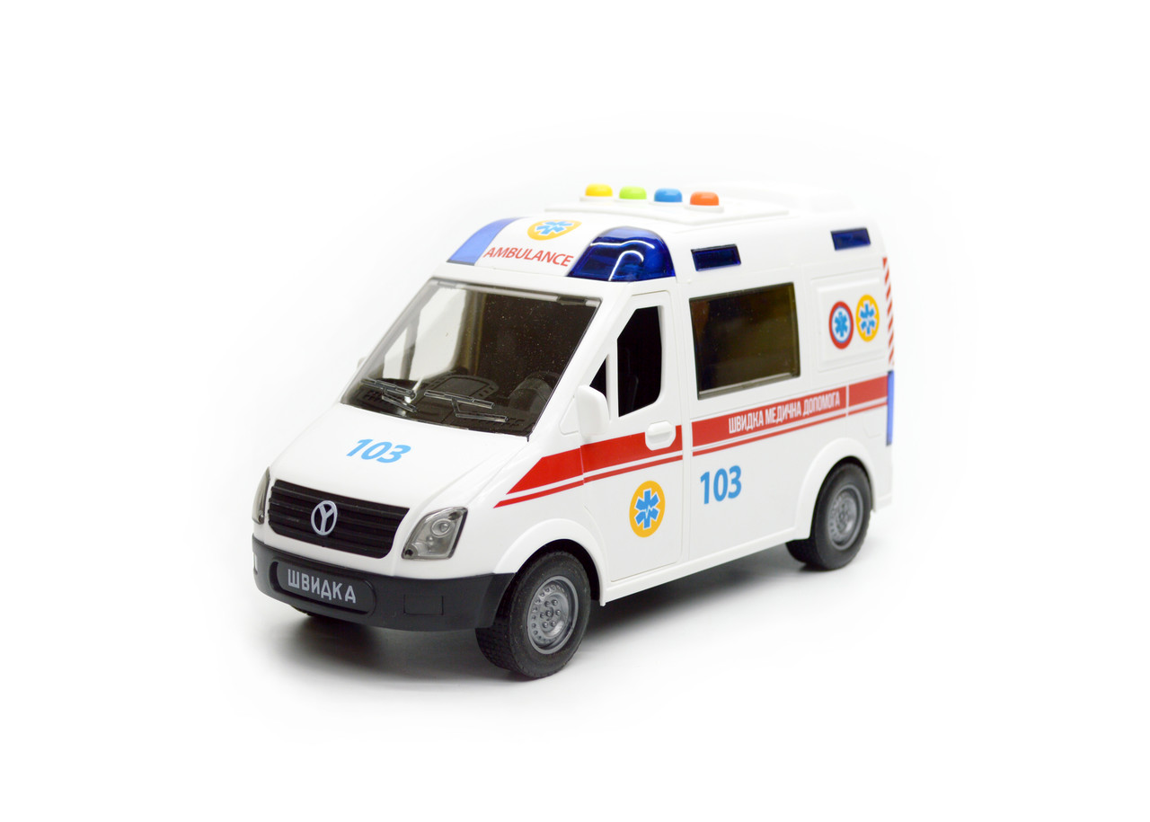 Машина швидка допомога Автоексперт 89091, звук, світло, інерція, відчиняються двері