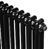 Горизонтальний дизайнерський радіатор опалення ARTTIDESIGN Bari II G 30/500/1370 чорний матовий, фото 2