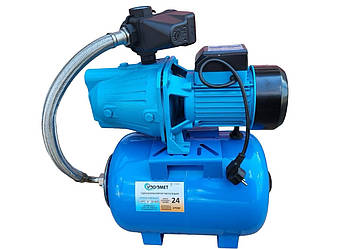 Насосна станція VODOMET JET130 - 24L, Q=3.9кбМ, P=1300 Вт, корпус чавун, 24л., Словенія, фото 1