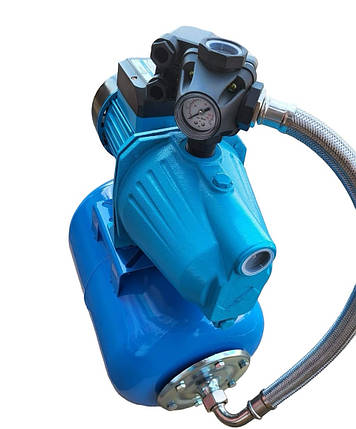 Насосна станція VODOMET JET130 - 24L, Q=3.9кбМ, P=1300 Вт, корпус чавун, 24л., Словенія, фото 3