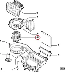 Моторчик пічки Fiat Ducato, Peugeot Boxer 4, Citroen Jumper 4 (2014-...), 77364058, 6441Y2