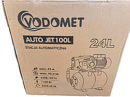 Насосна станція VODOMET JET100L - 24L, Q=3 кбМ, P=1100 Вт, корпус чавун, 24л., Словенія, фото 6