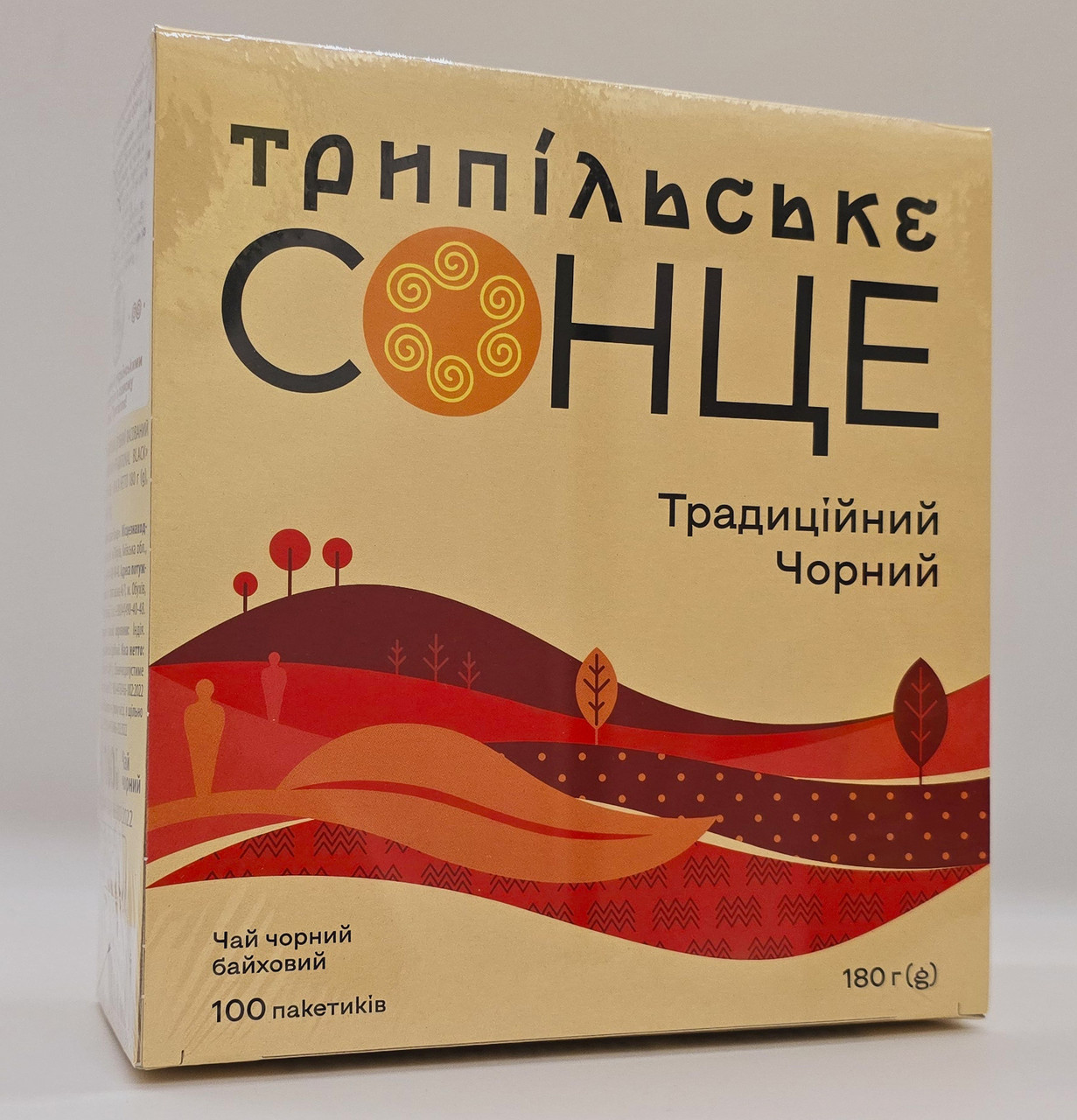 Чай чорний пакетований Тріпільське Сонце, 100 шт/уп.