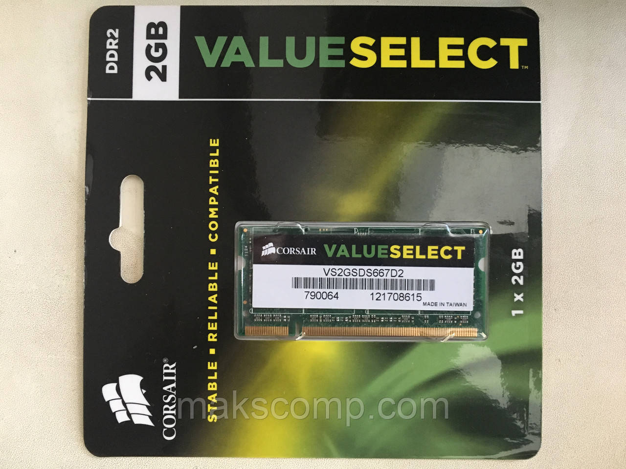 Пам'ять Corsair 2Gb PC2-6400S DDR2-800 So Dimm VS2GSDS667D2