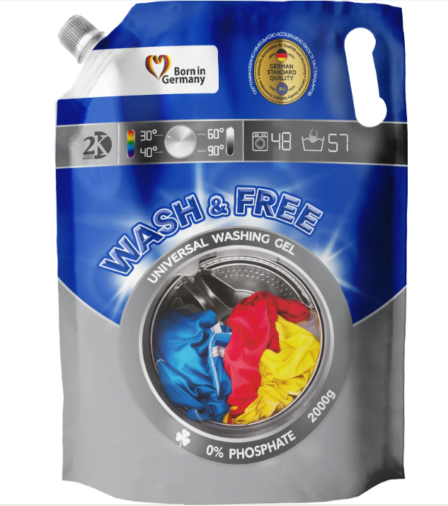 ГЕЛЬ ДЛЯ ПРАННЯ WASH&FREE УНІВЕРСАЛЬНИЙ 2 КГ 4260637720733