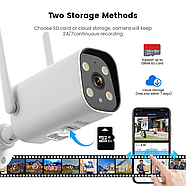 Вулична Wi-Fi камера 1DAL | Розумна камера спостереження IP66 (WS-Q303A) APP "Tuya", фото 7