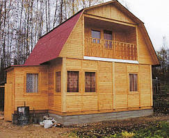 Дерев'яний будинок каркасного типу 6х8