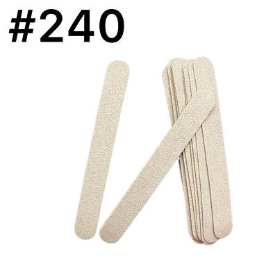 Змінні файли для прямої пилки #240 (уп 10 шт) змінки для манікюрної пилки на клейкій основі для манікюру