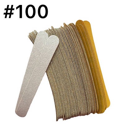 Змінні файли для прямої пилки #100 (уп 100 шт) змінки для манікюрної пилки для манікюру клейка основа