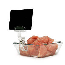 Цінникотримач з табличкою 5 шт. упаковка, А7 чорний 104*73 мм, Прищіпка з тримачем 50 мм та табличкою А7, фото 5