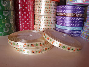 Стрічки атлас "Малюк" беж 10 мм