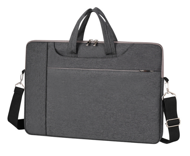 Сумка для ноутбука сіра 13.3" з кішенями портфель для ноутбуку 13 дюймів сірий, фото 1