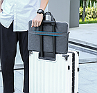 Сумка для ноутбука сіра 13.3" з кішенями портфель для ноутбуку 13 дюймів сірий, фото 4