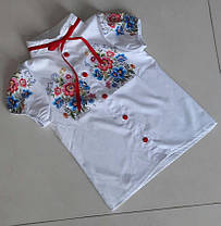 Блузка з коротким рукавом і сублімацією для дівчаток  р. 116-134 квіти 3