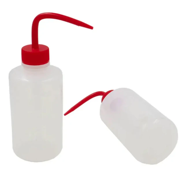 Пляшка з носиком батл для тату татуажу (250ml) червона кришка, фото 1