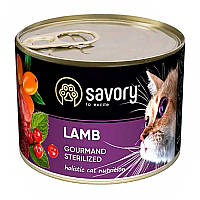 Savory Cat Gourmand Sterilized Lamb (Сейворі Ягня) вологий корм для стерилізованих котів 200 г х 6 шт