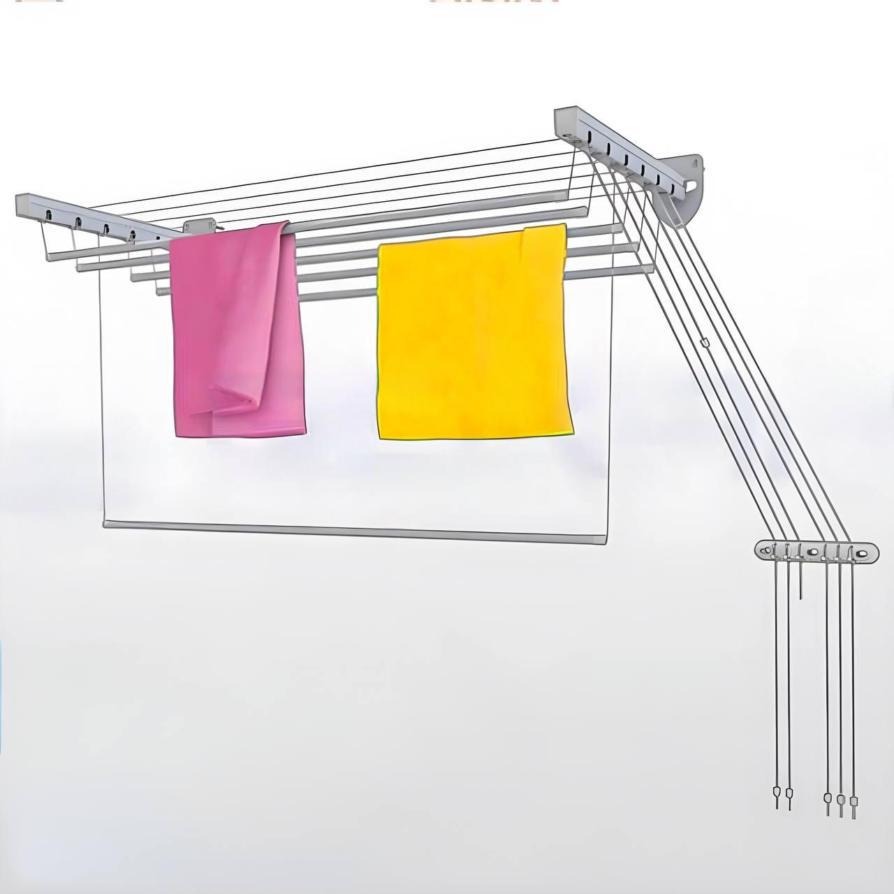 Потолочная и настенная 2 в 1 лифт-сушилка для белья 120 см (до 21 кг ...