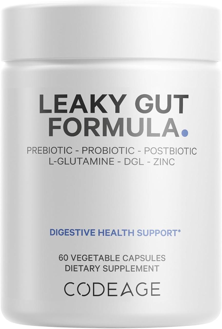 CodeAge Leaky Gut Formula / Комплексна добавка для лікування кишківника, що протікає 60 капсул