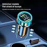 Автомобільний ЗУ з вольтметром для телефонів 2хUSB швидка зарядка QC3.0 QC4.0 з підсвічуванням, фото 7