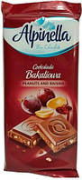 Шоколад молочний з арахісом і родзинками Alpinella Bakaliowa 90гр.