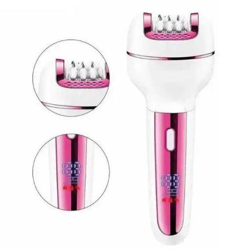 Епілятор для тіла VGR V-732, 3 в 1 pink, електробритва, епілятор, шліфування ступнів, бездротовий, з підсвічуванням