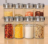 Набір для спецій на підставці 12 ємностей із неіржавкої сталі Edenberg EB-18003 Набір банок для спецій, фото 3