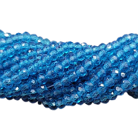 Намистини скло Finding Рондель граненка Синьо-бірюзовий 2 мм В'язка 160 шт