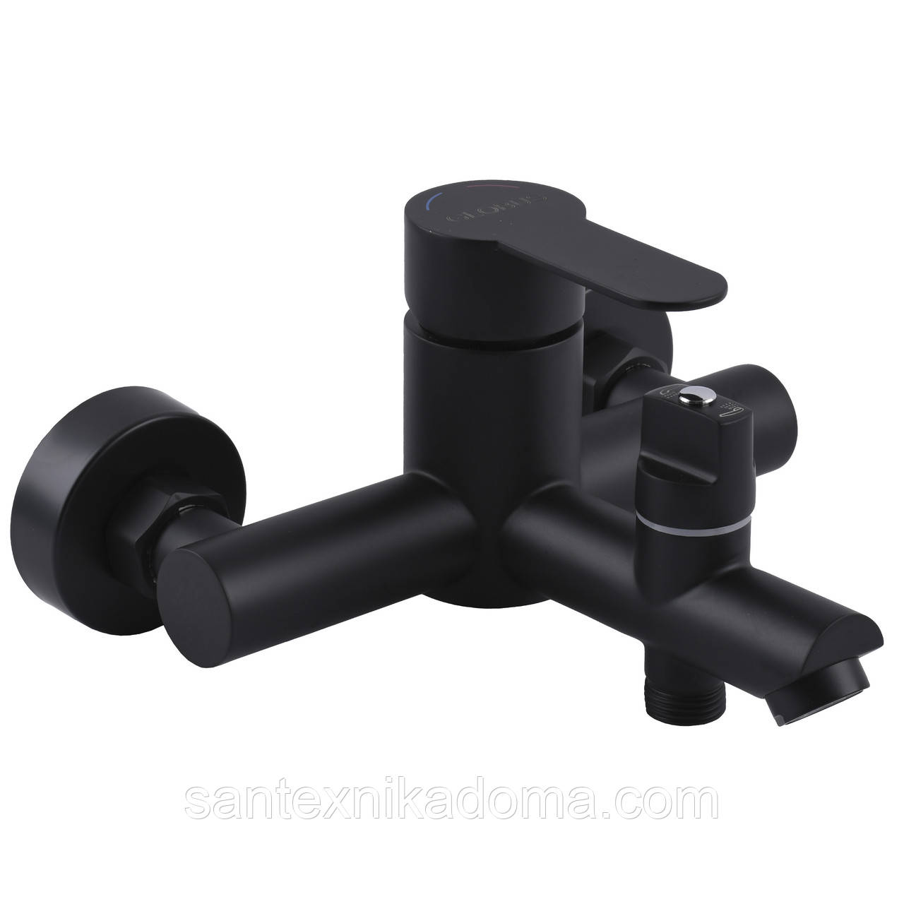 Змішувач для ванни Globus Lux ALPEN SBT4-102NE-BB нержавіюча сталь у чорному кольорі, фото 1