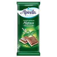 Шоколад молочный с ментолом Alpinella Mietowa 90гр.