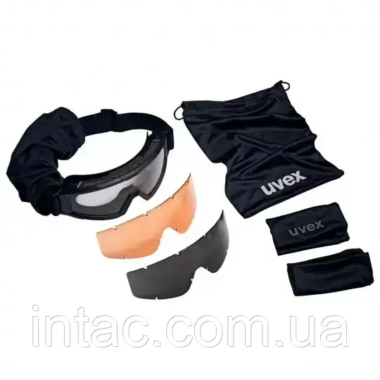 Захисні тактичні окуляри комплект Uvex Apache Goggle
