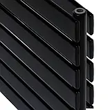 Горизонтальний радіатор дизайнерський Livorno II G 7/1200 Чорний матовий 476*1200, фото 3