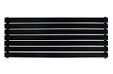 Горизонтальний радіатор дизайнерський Livorno II G 7/1200 Чорний матовий 476*1200, фото 2