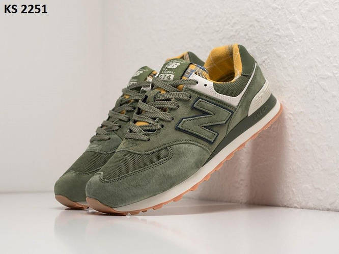 Кроссовки мужские New Balance 574 зеленые/мужские кроссовки Нью Беленс ...