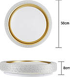 Сучасний простий світлодіодний стельовий світильник 50 см 36 W, круглий кришталевий світильник з регулювання, фото 2