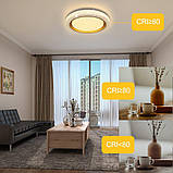 Сучасний простий світлодіодний стельовий світильник 50 см 36 W, круглий кришталевий світильник з регулювання, фото 3