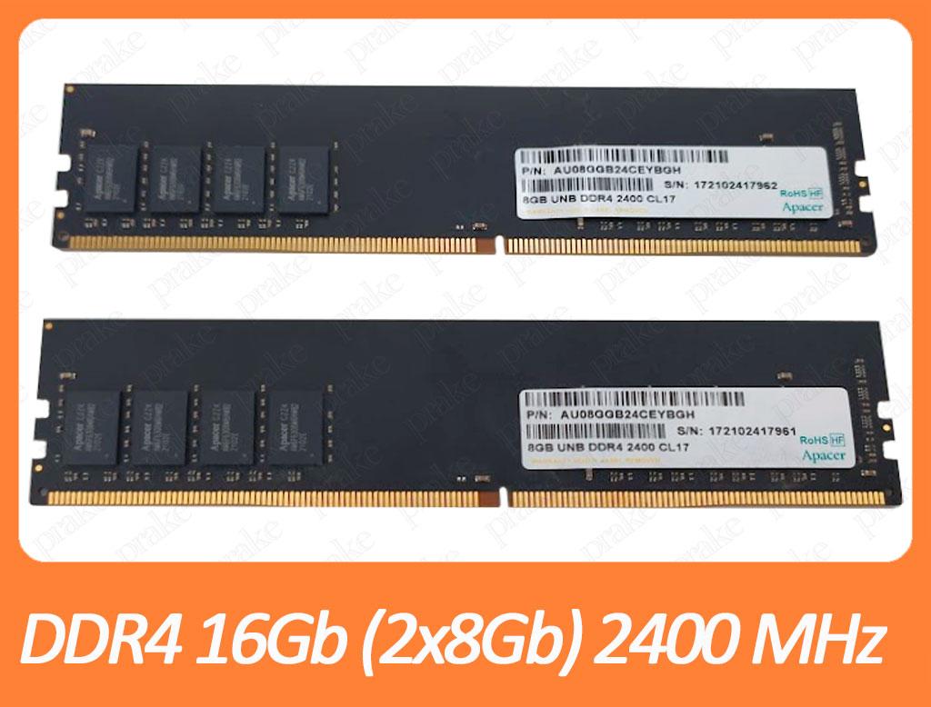 DDR4 16GB (2x8Gb) 2400 MHz (PC4-19200) Apacer CL17
