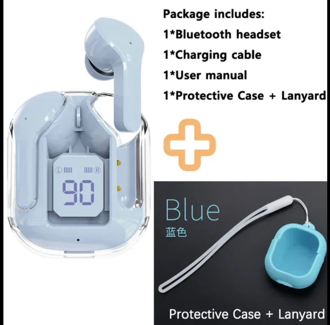 Бездротові навушники Air31 + чохол TWS Bluetooth навушники Блакитні