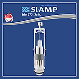 Комплект зливного механізму SIAMP Brio 573 SET 3/6 л, з прокладкою, ключем та болтами для кріплення бачка, фото 4