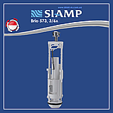 Комплект зливного механізму SIAMP Brio 573 SET 3/6 л, з прокладкою, ключем та болтами для кріплення бачка, фото 7