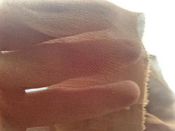 Найтонша стрічка із Шифону (натуральний шовк), колір — коричневий. Ширина 2 см. Ціна вказана за 1.3 м