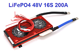 120 А 48 В Smart BMS контролер заряд-розряд плата DaLy LiFePO4 48 V 16S 120A симетрія, фото 2