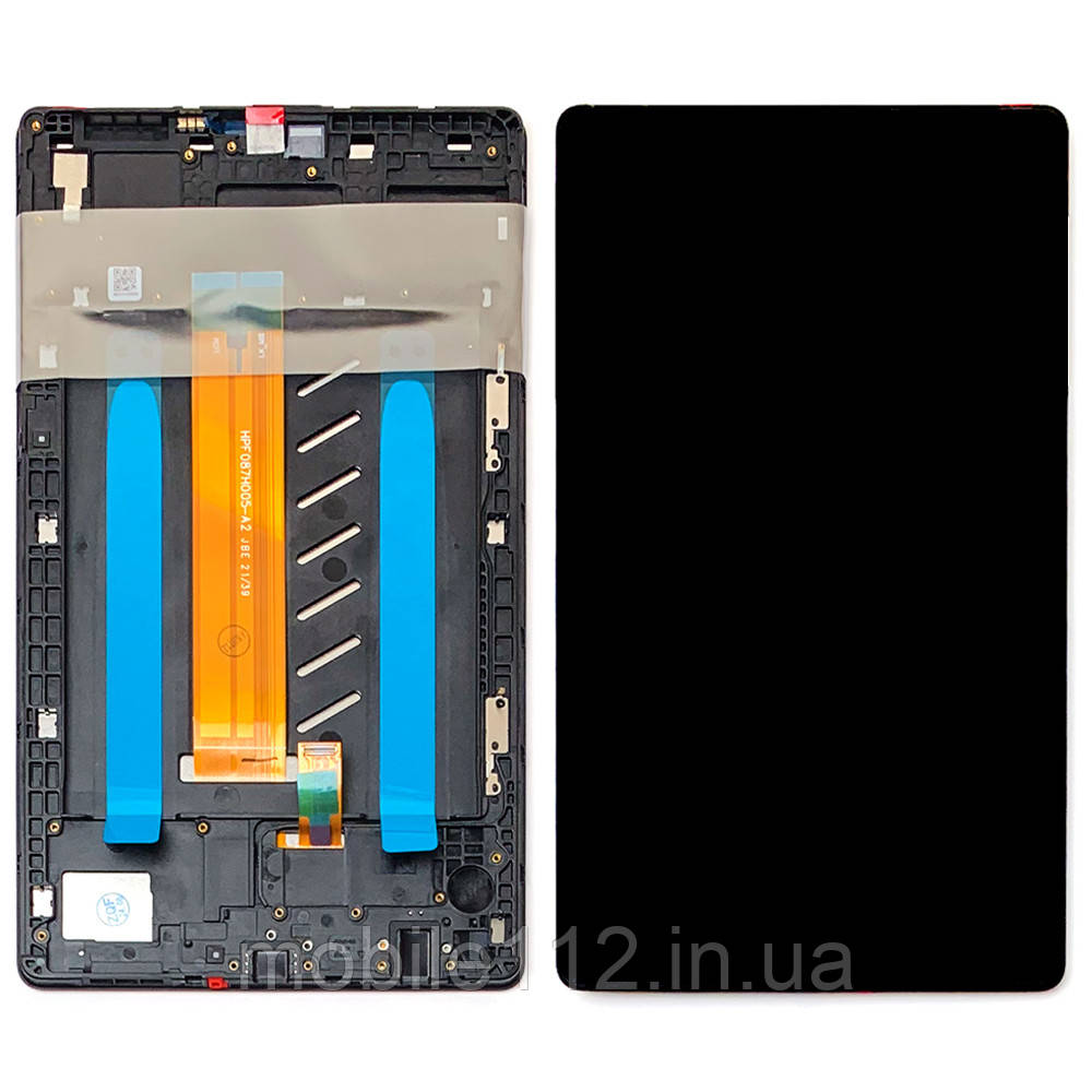 Екран (дисплей) Samsung Galaxy Tab A7 Lite 2021 T225 T220 з тачскріном чорний з рамкою LTE, фото 1