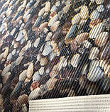 Килимок Аквамат на метраж ширина 80 см для Ванної Туалету Кухні Коридору Доріжка Універсальна чорний зі сріблом, фото 2