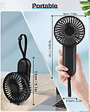 Сток без підставки KALAHOL 6000mAh Mini Handheld Fan 6-20H, 4-швидкісний USB-ручний вентилятор, 180° складаний, батарея, фото 2