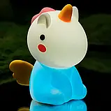 Нічник силіконовий дитячий Єдиноріжка LOSSO Unicorn JX-19, фото 2