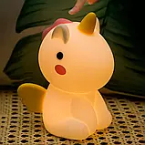 Нічник силіконовий дитячий Єдиноріжка LOSSO Unicorn JX-19, фото 7