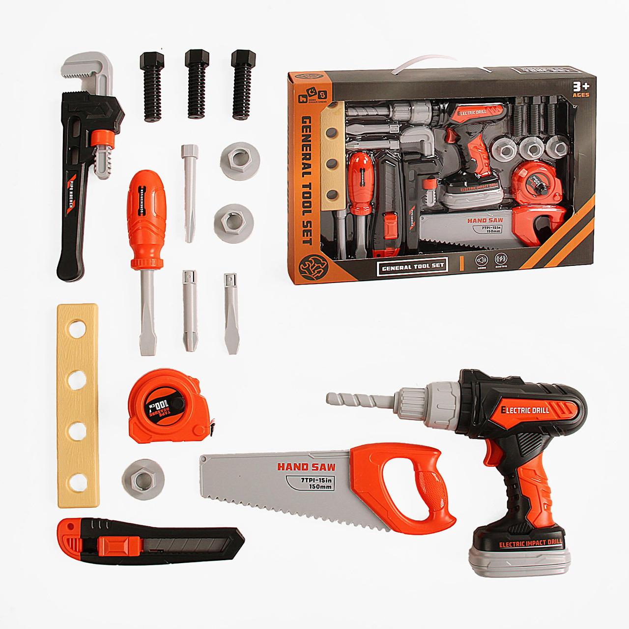 Набір інструментів 778-22 - 17 елементів, автоматичний шурупокрут, на батарейках, аксесуари